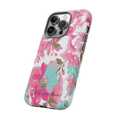 Chase your dreams: Artistic and elegant phone case for Apple iPhone, Samsung Galaxy and Pixel devices