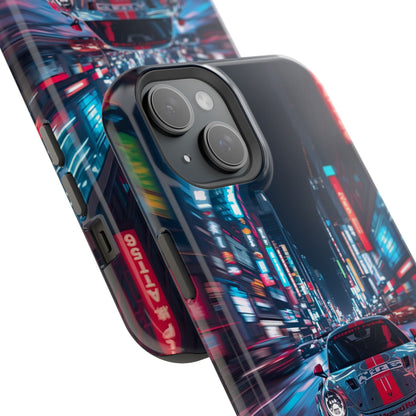Urban Racer (MagSafe version): Neon Car Inspired iPhone Case for Men