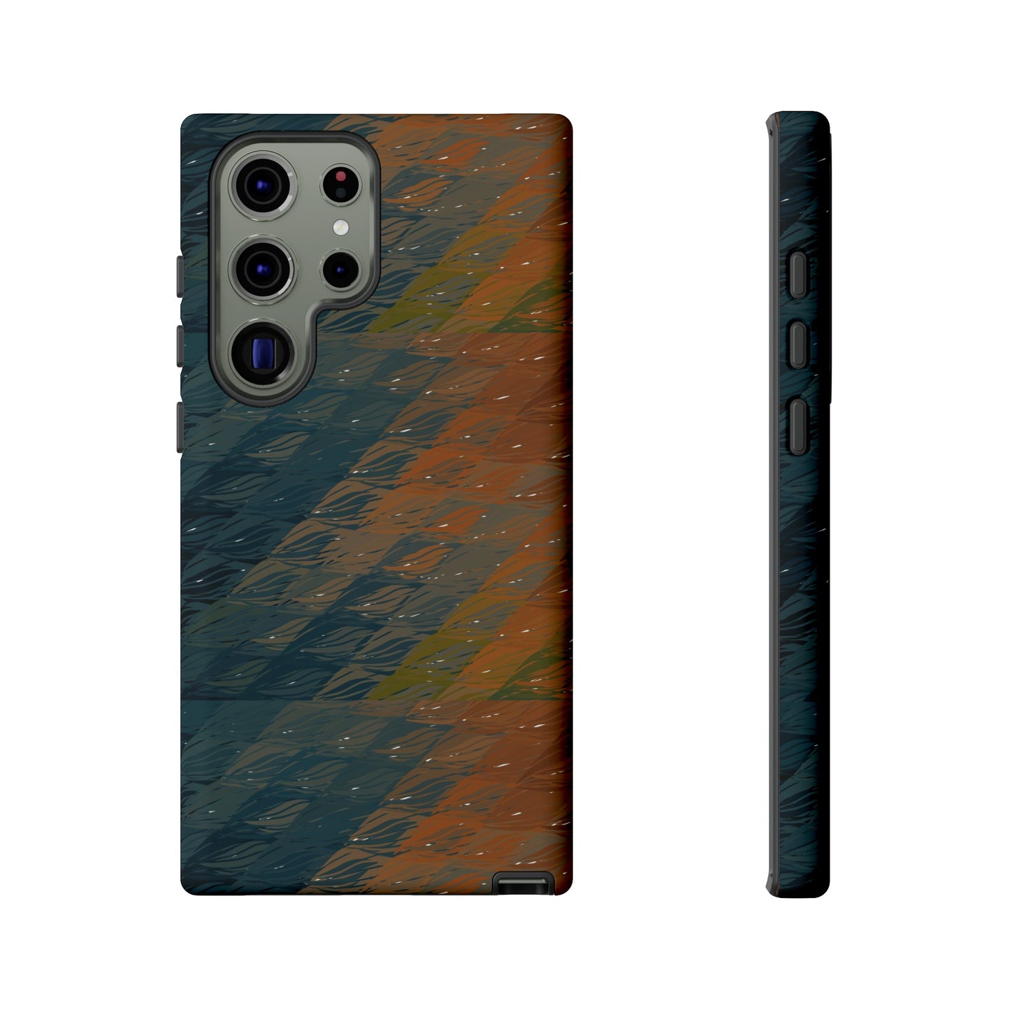 BRUE: Brown + Blue Geometric case for iPhone, Galaxy and Pixel