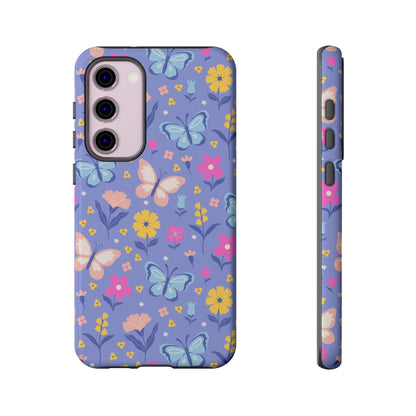 Lavender Butterflies: Tough Cases for iPhone, Samsung Galaxy and Google Pixel