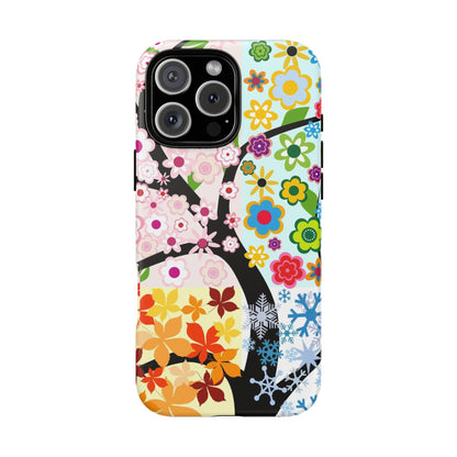 Four Seasons: Fall, Winter, Spring and Summer inspired phone case for iPhone, Samsung Galaxy and Google Pixel devices