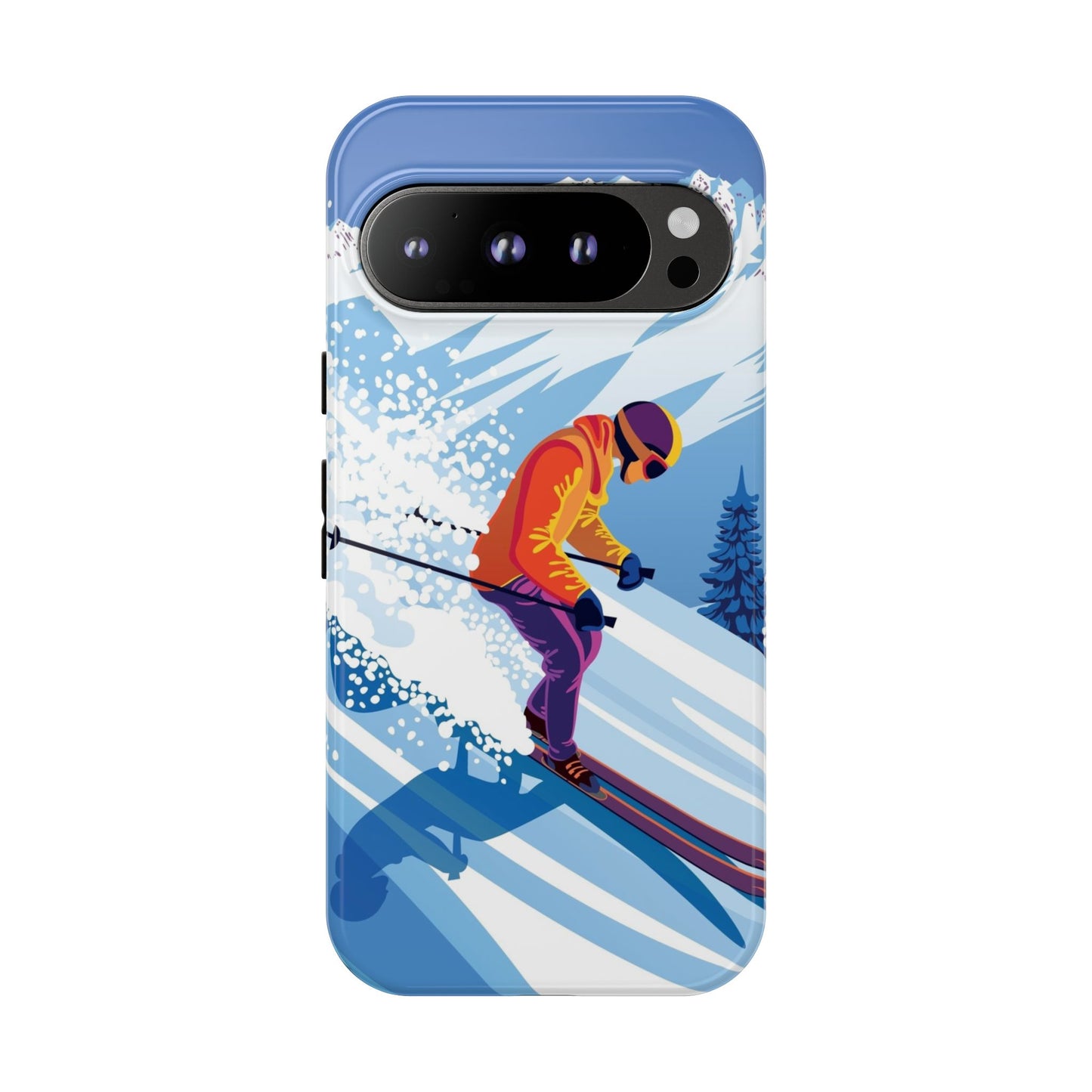 Glacier Rush: Ice Ski inspired phone case for iPhone, Samsung Galaxy and Google  Pixel devices