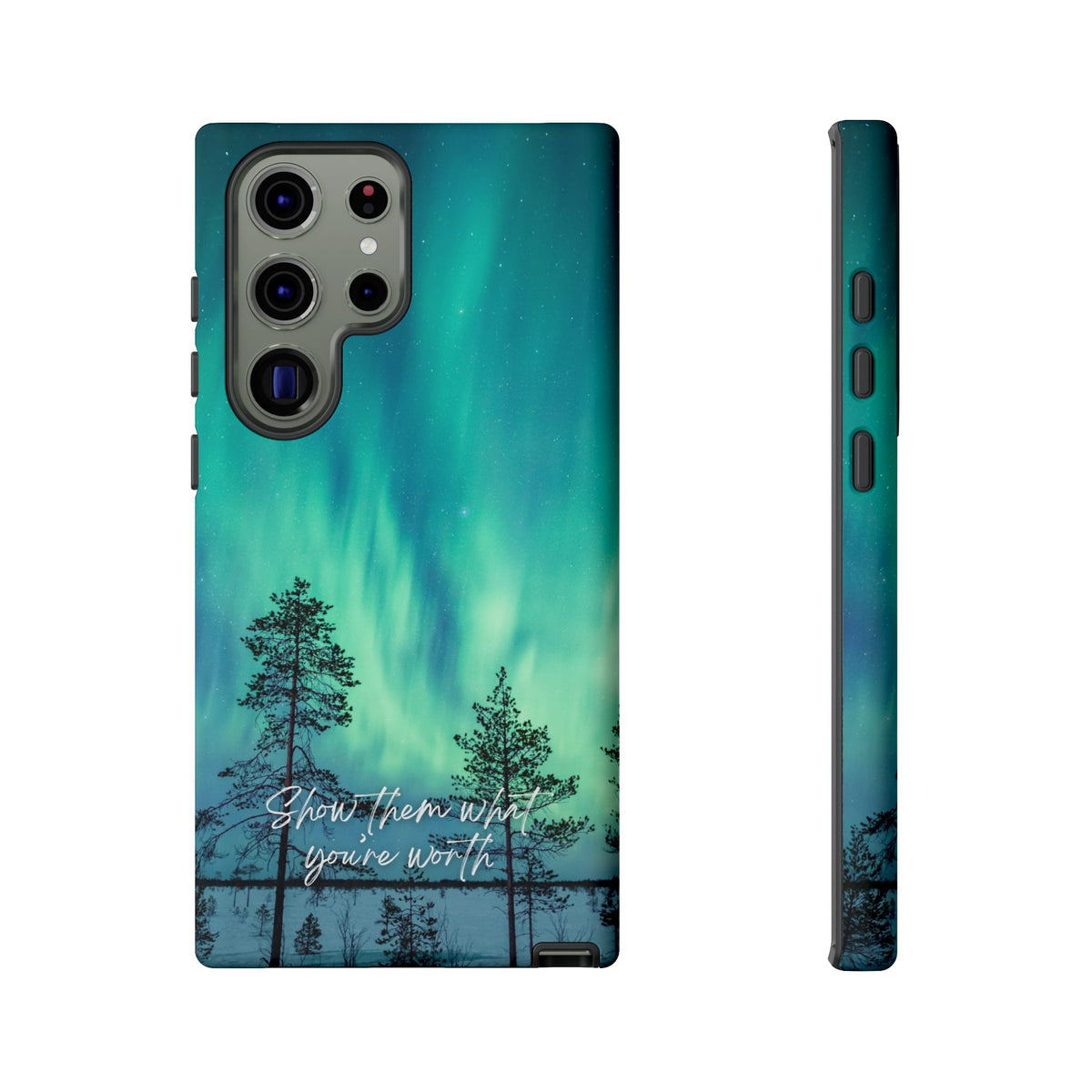 Show Them What You're Worth: Aurora Borealis-Inspired phone case for iPhone, Samsung Galaxy and Pixel devices