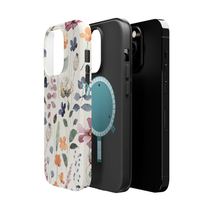 Floral prints phone case for iPhone (MagSafe version)