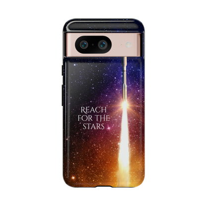 Reach for the stars: rocket illustrated phone case for iPhone, Samsung Galaxy and Pixel devices