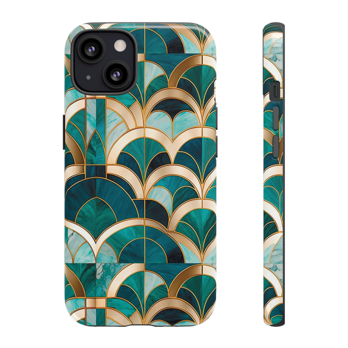 Emerald Deco: Vintage Plush Phone Case for iPhone, Samsung Galaxy and Google Pixel devices