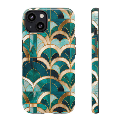 Emerald Deco: Vintage Plush Phone Case for iPhone, Samsung Galaxy and Google Pixel devices