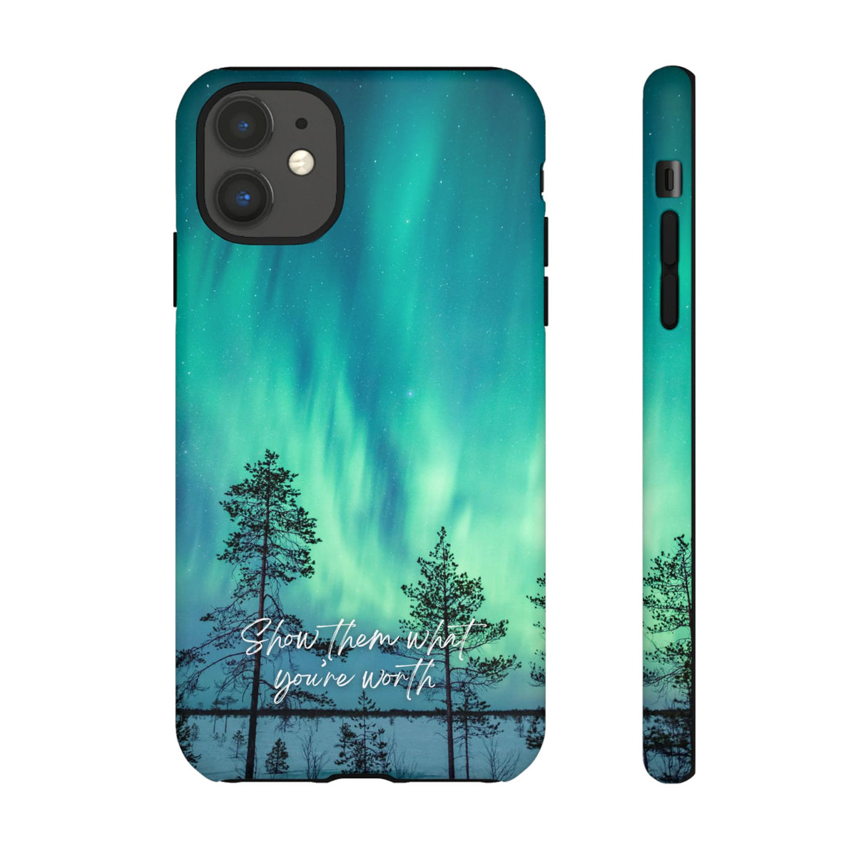 Show Them What You're Worth: Aurora Borealis-Inspired phone case for iPhone, Samsung Galaxy and Pixel devices