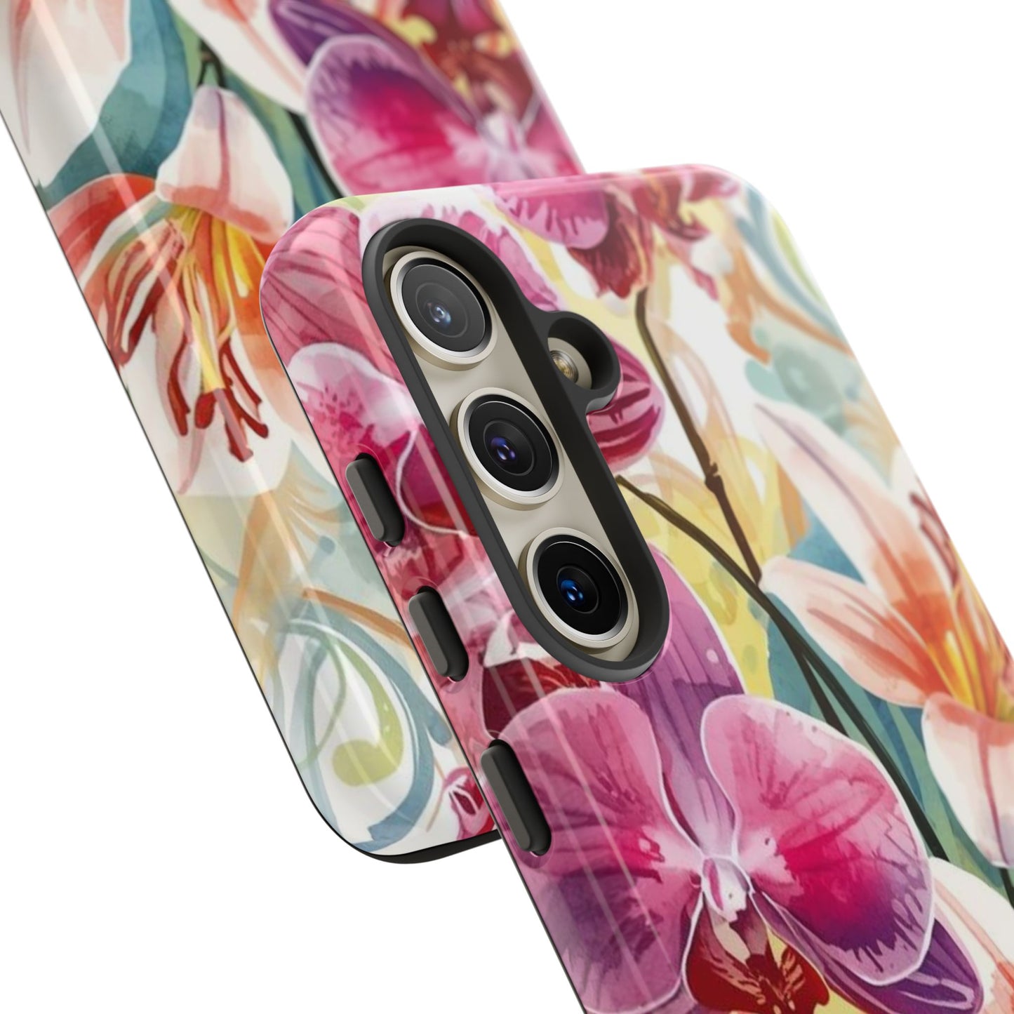 Hibiscus & Orchid Bloom Case: Floral Beauty for Your Samsung Galaxy S Series