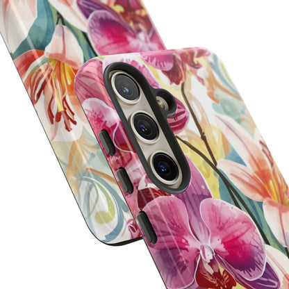 Hibiscus & Orchid Bloom Case: Floral Beauty for Your Samsung Galaxy S Series