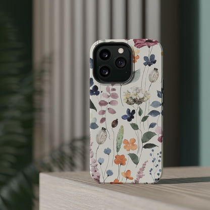 Floral prints phone case for iPhone (MagSafe version)