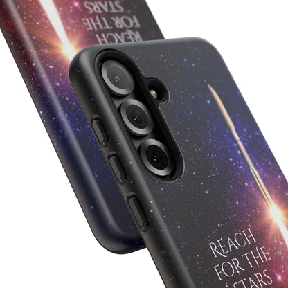 Reach for the Stars: Rocket-illustrated phone case for iPhone, Samsung Galaxy and Pixel devices