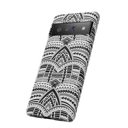 Tatoeage: telefoonhoesje met tribalpatroon voor iPhone, Samsung Galaxy en Google Pixel