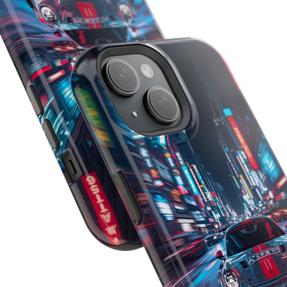 Urban Racer (MagSafe version): Neon Car Inspired iPhone Case for Men