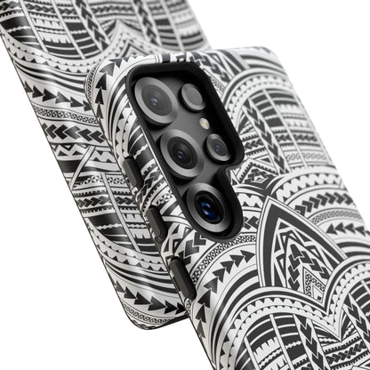 Tatoeage: telefoonhoesje met tribalpatroon voor iPhone, Samsung Galaxy en Google Pixel