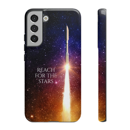 Reach for the stars: rocket illustrated phone case for iPhone, Samsung Galaxy and Pixel devices