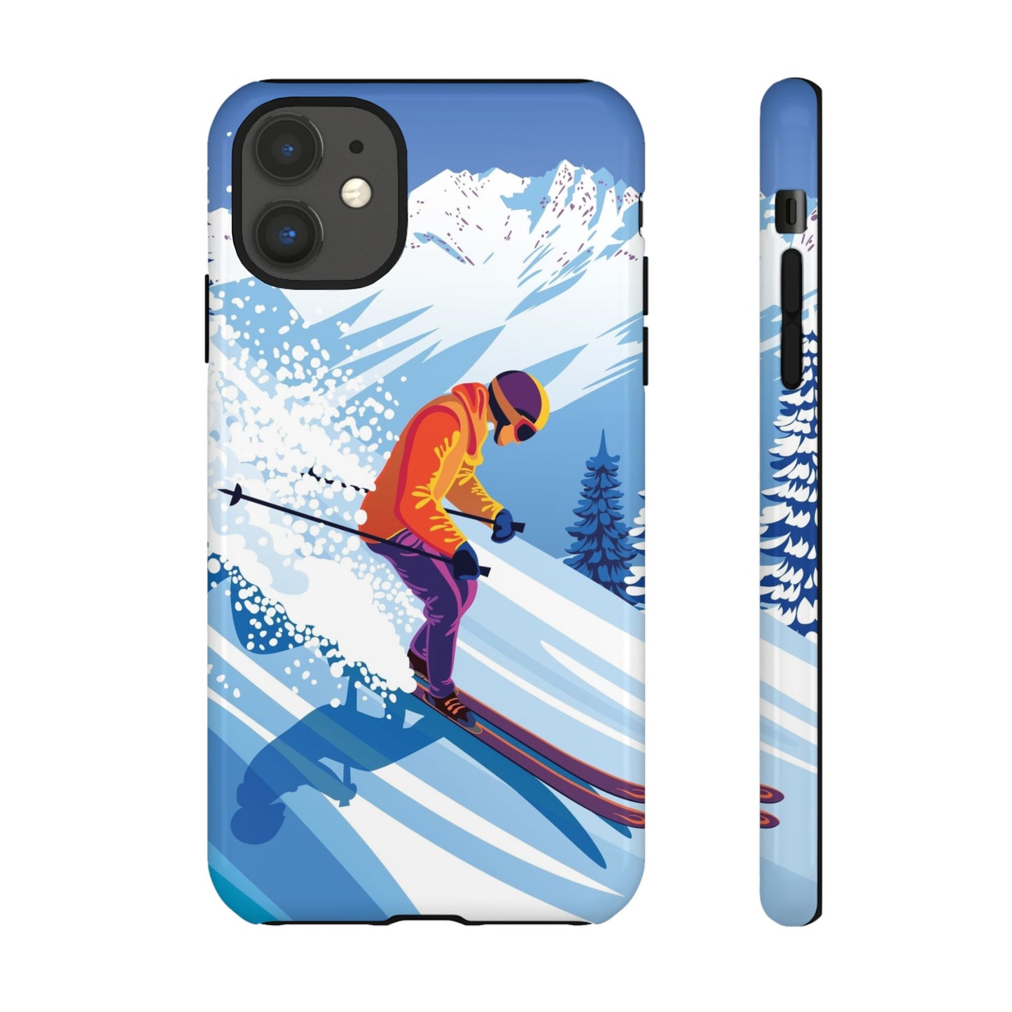 Glacier Rush: Ice Ski inspired phone case for iPhone, Samsung Galaxy and Google  Pixel devices