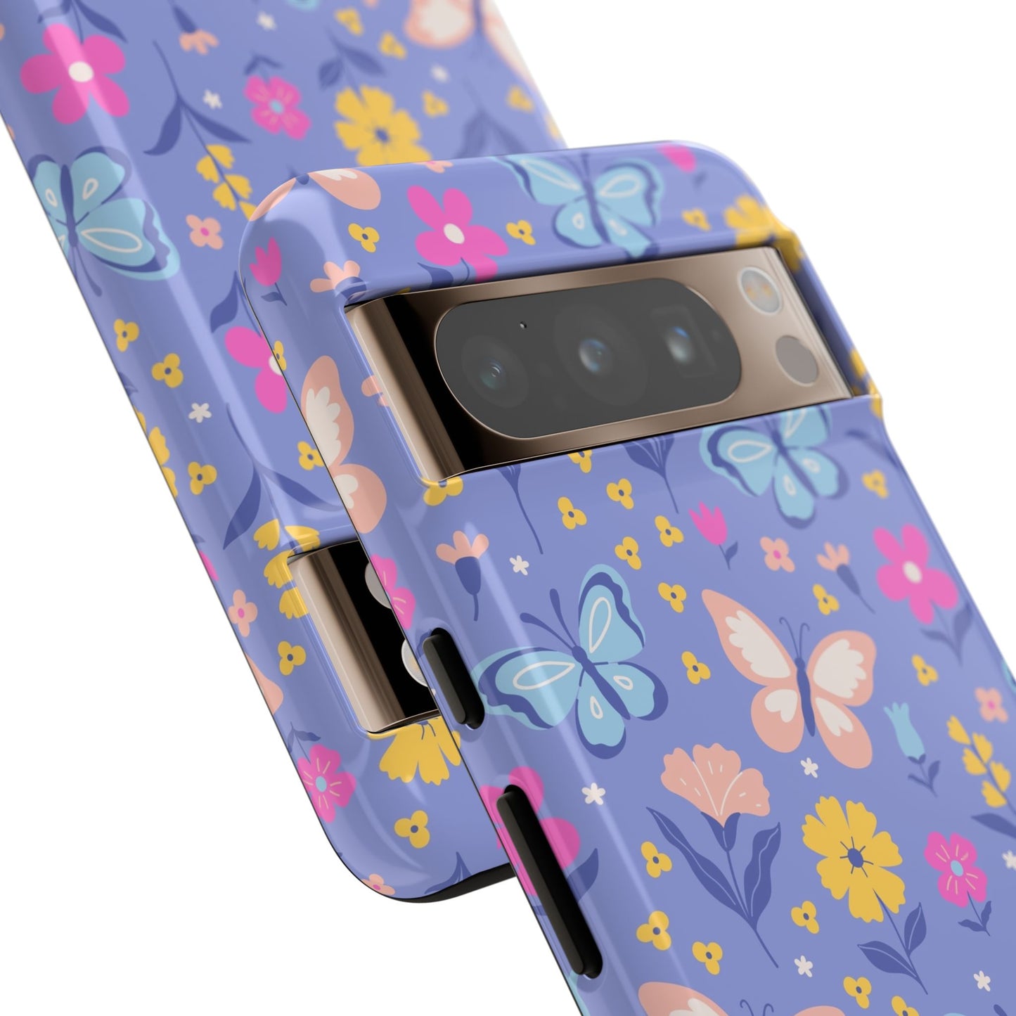 Lavender Butterflies: Tough Cases for iPhone, Samsung Galaxy and Google Pixel