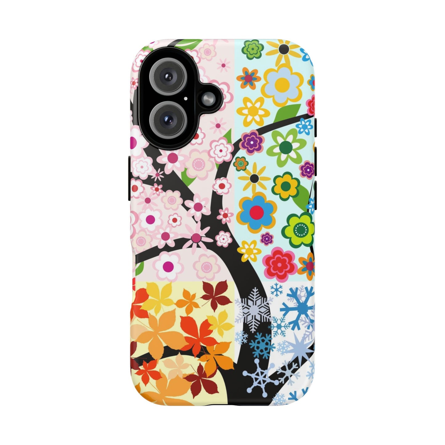 Four Seasons: Fall, Winter, Spring and Summer inspired phone case for iPhone, Samsung Galaxy and Google Pixel devices