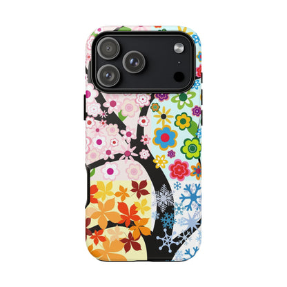 Four Seasons: Fall, Winter, Spring and Summer inspired phone case for iPhone, Samsung Galaxy and Google Pixel devices