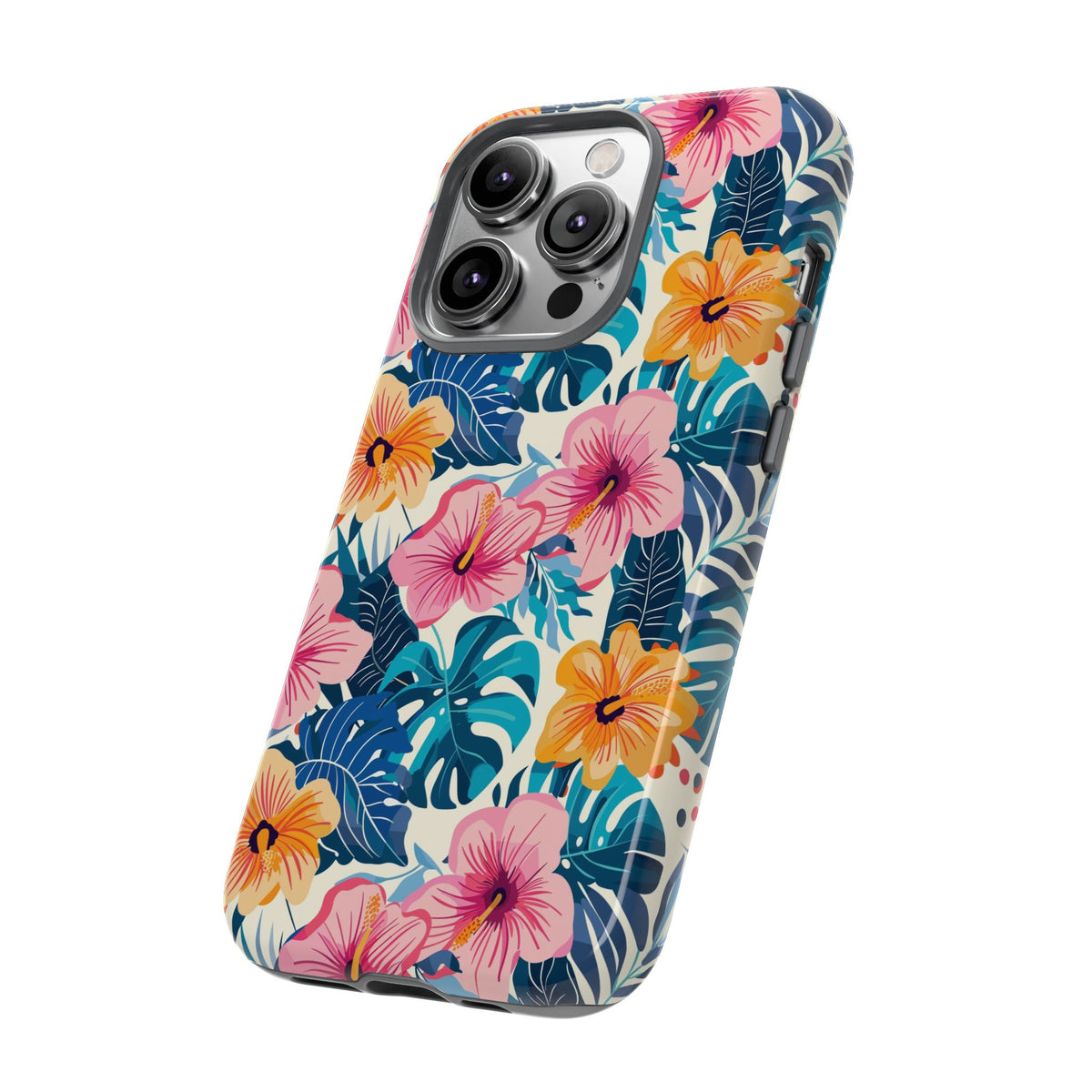 Hibiscus Bloom: Cute Floral Phone Case for iPhone, Samsung and Google Pixel