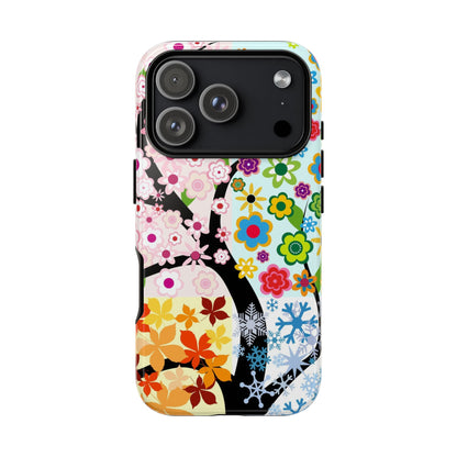 Four Seasons: Fall, Winter, Spring and Summer inspired phone case for iPhone, Samsung Galaxy and Google Pixel devices