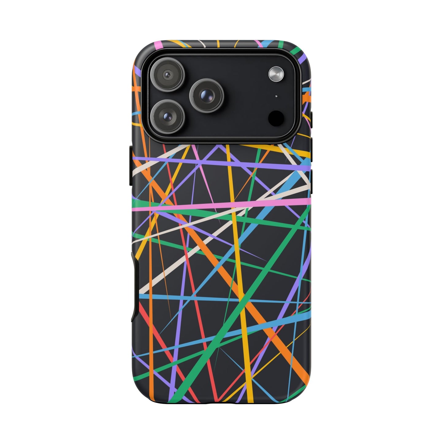 Spectrum Grid: Abstract, Intersecting Line Patterns Phone Case for iPhone, Samsung and Google Pixel devices