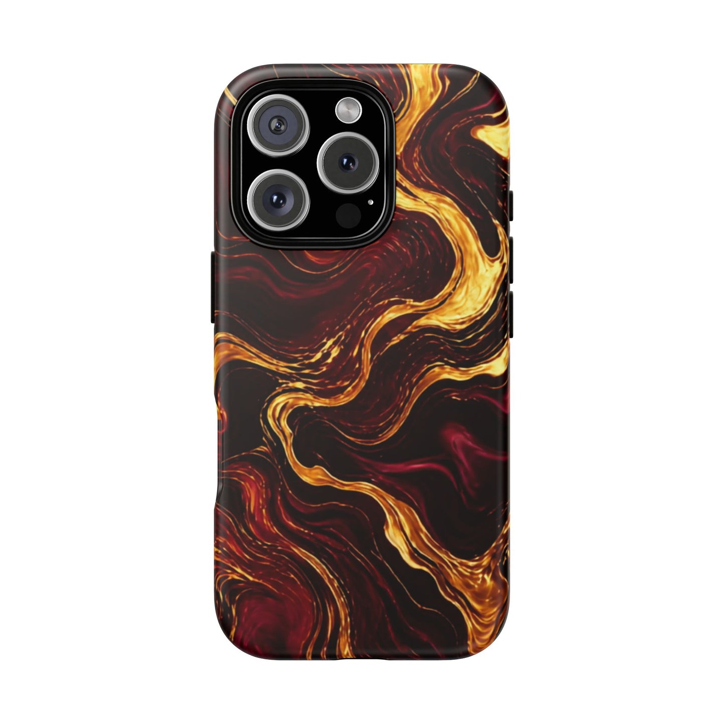 Molten Gold and Maroon Waves: Elegant Phone Case for iPhone, Samsung Galaxy and Google Pixel devices