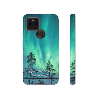 Show them what you're worth: Aurora borealis-inspired phone case for iPhone, Galaxy and Pixel devices