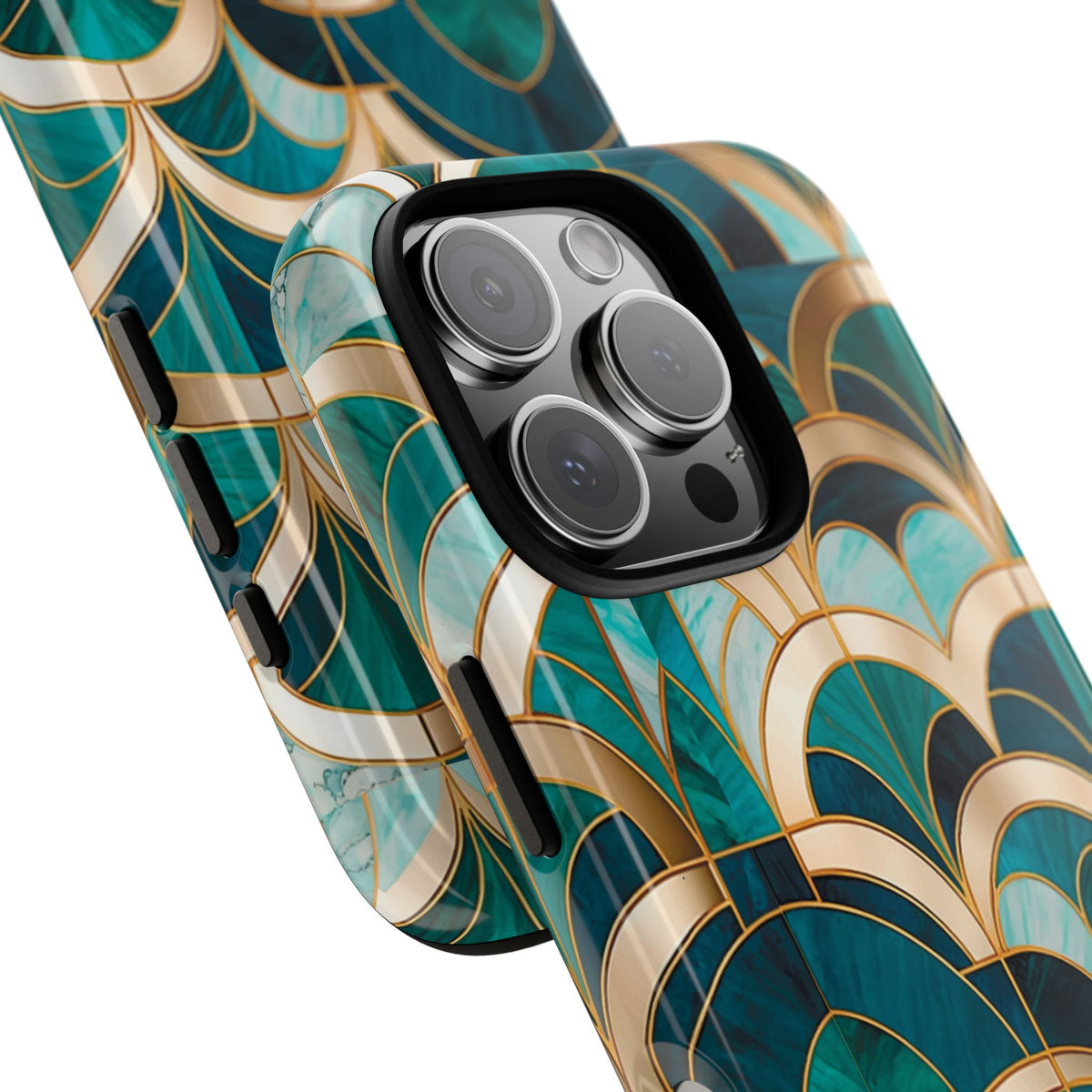 Emerald Deco: Vintage Plush Phone Case for iPhone, Samsung Galaxy and Google Pixel devices