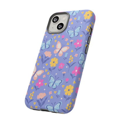 Lavender Butterflies: Tough Cases for iPhone, Samsung Galaxy and Google Pixel