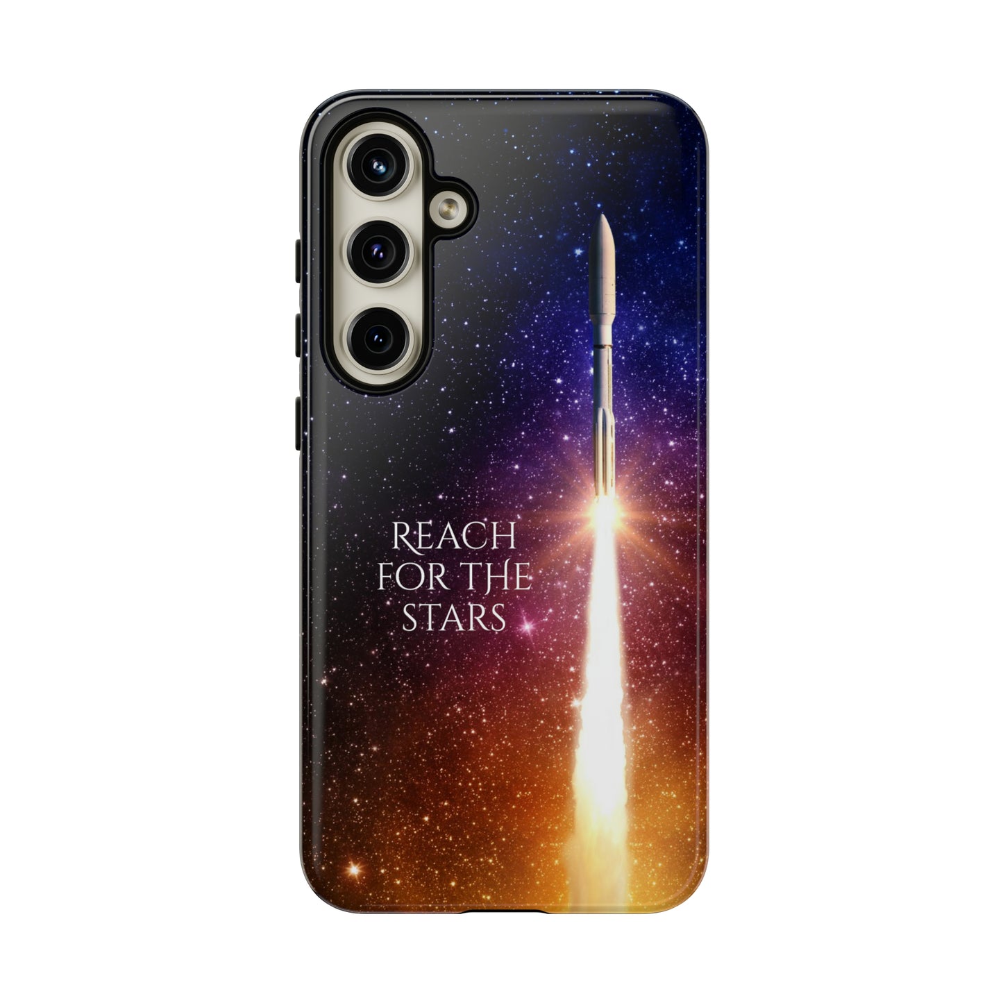 Reach for the stars: rocket illustrated phone case for iPhone, Samsung Galaxy and Pixel devices