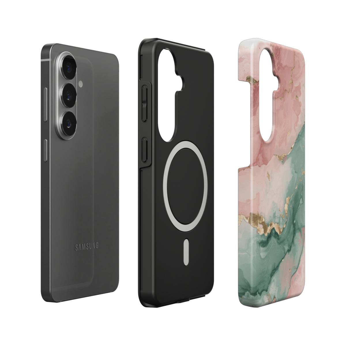 MarbleAura Magnetic Tough Phone Case for Samsung Galaxy and Google Pixel