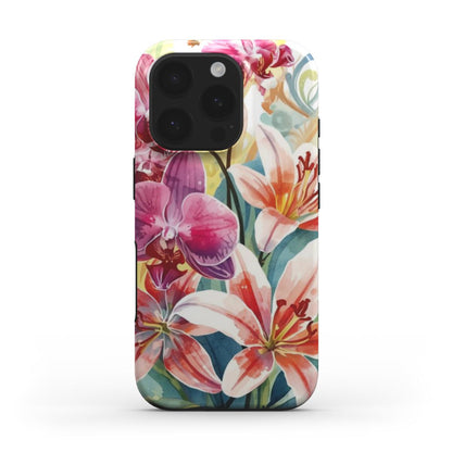 Hibiscus & Orchid Haven: Protective Floral Phone Case for Samsung Galaxy A Series