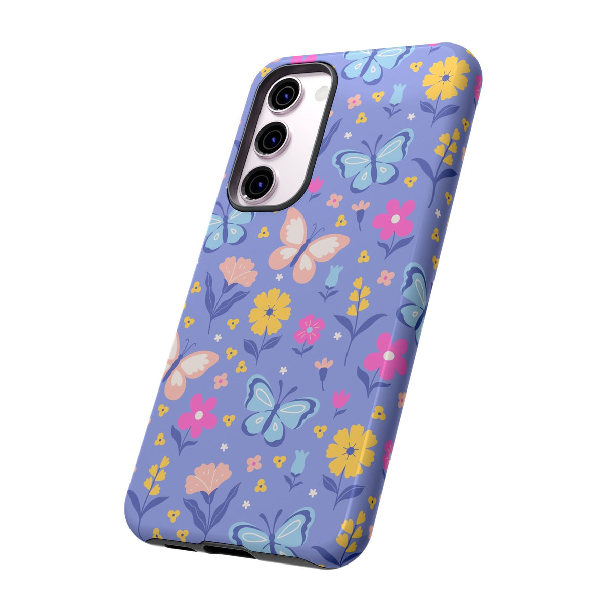 Lavender Butterflies: Tough Phone Case for iPhone, Samsung Galaxy and Google Pixel