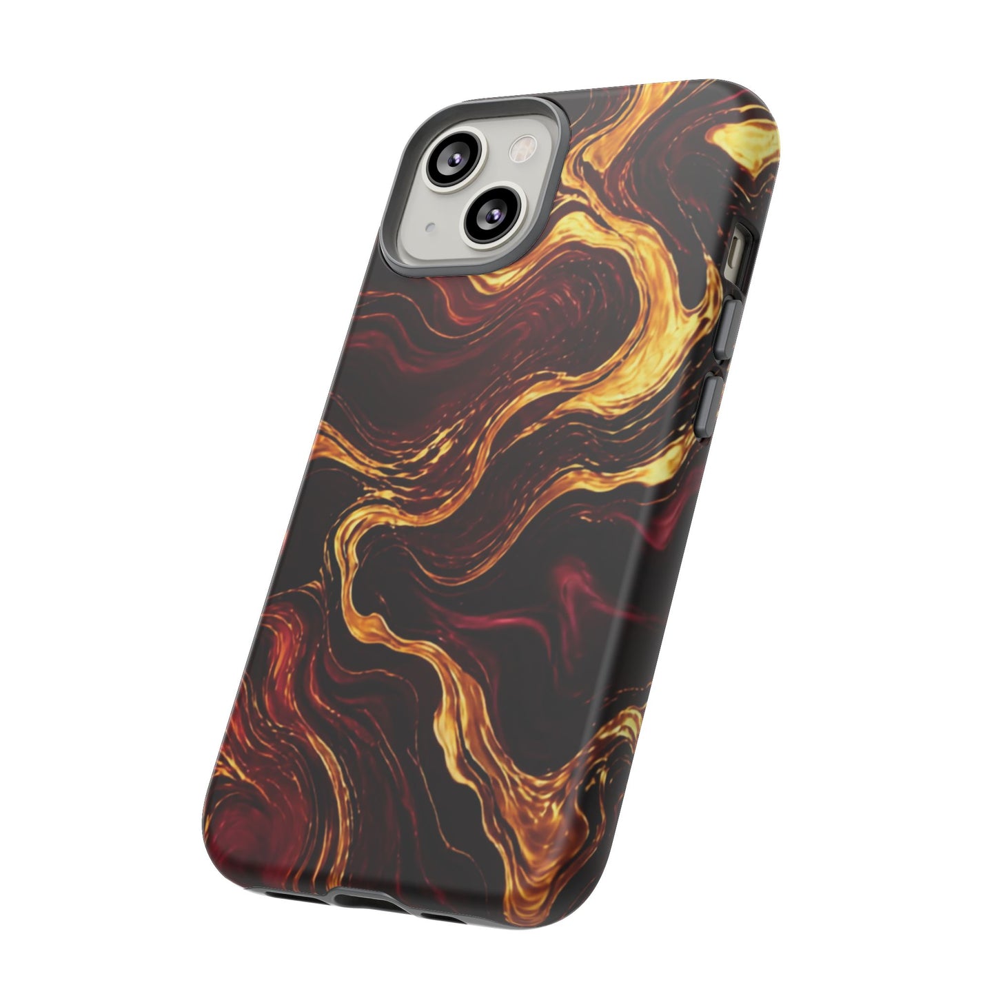 Molten Gold and Maroon Waves: Elegant Phone Case for iPhone, Samsung Galaxy and Google Pixel devices