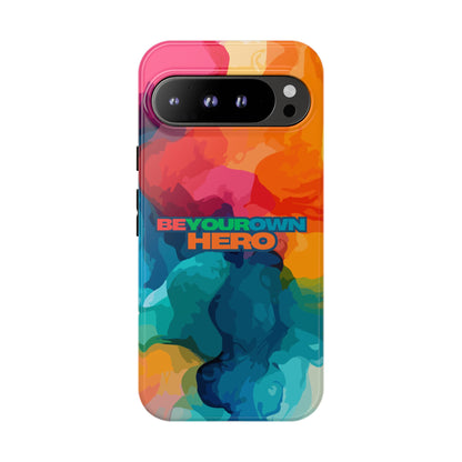 Be Your Own Hero: Inspiring Quote Phone Case for iPhone, Samsung Galaxy and Google Pixel