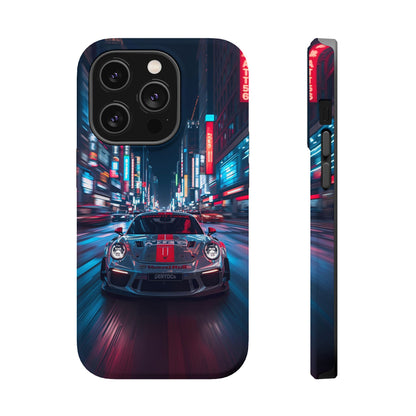 Urban Racer (MagSafe version): Neon Car Inspired iPhone Case for Men