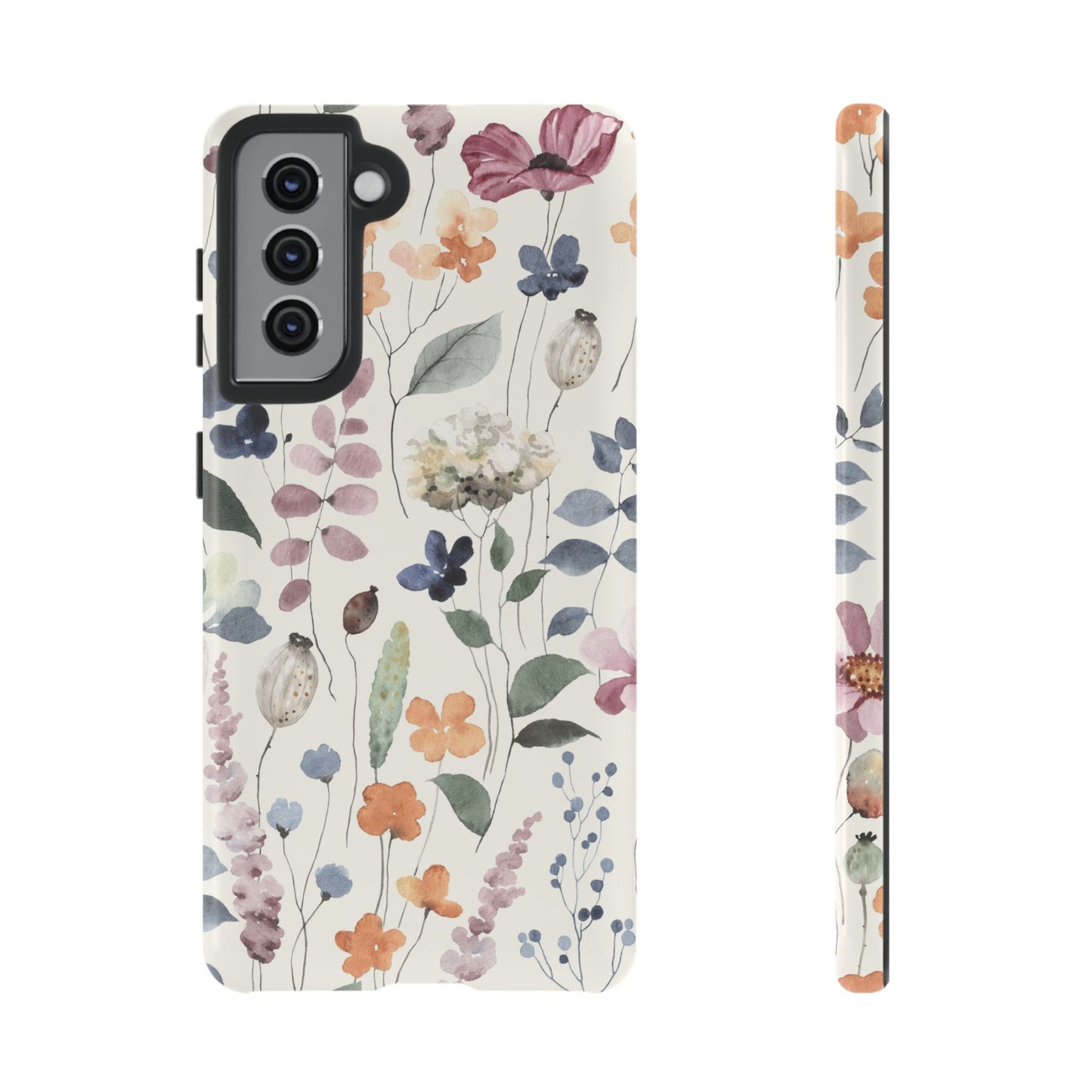 Floral prints phone case for iPhone, Samsung Galaxy and Pixel devices