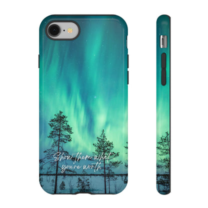 Show them what you're worth: Aurora borealis-inspired phone case for iPhone, Galaxy and Pixel devices