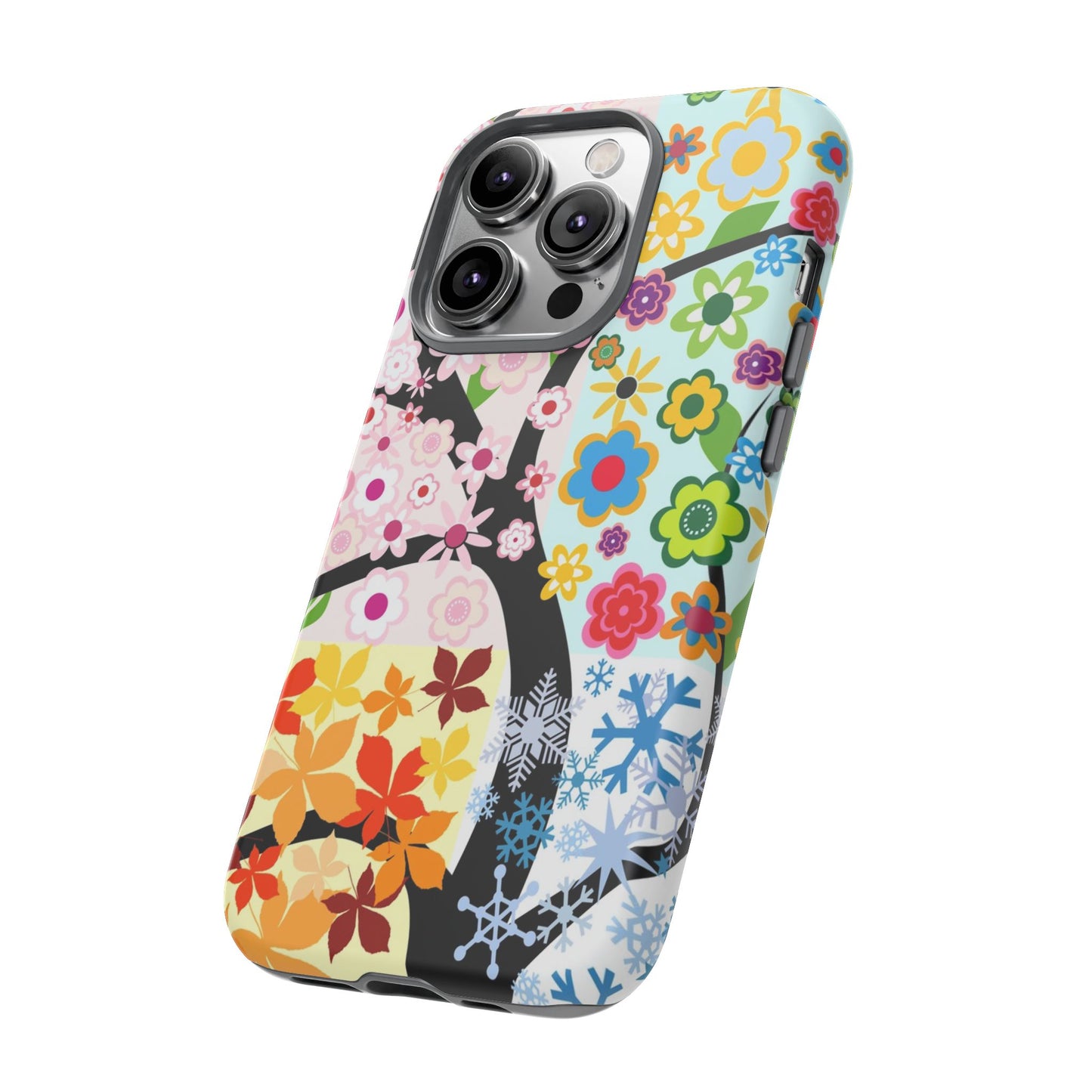 Four Seasons: Fall, Winter, Spring and Summer inspired phone case for iPhone, Samsung Galaxy and Google Pixel devices