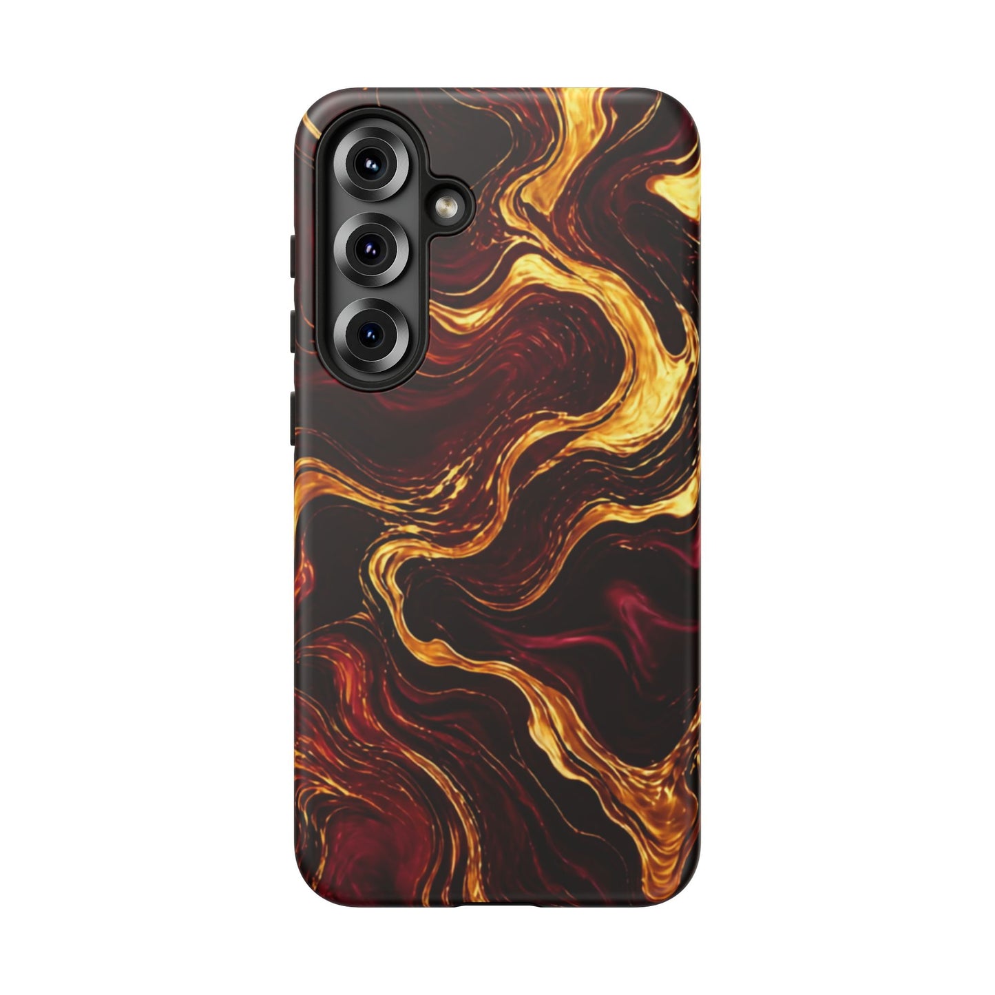Molten Gold and Maroon Waves: Elegant Phone Case for iPhone, Samsung Galaxy and Google Pixel devices