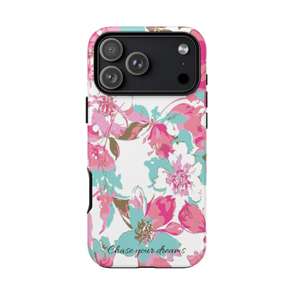 Chase your dreams: Artistic and elegant phone case for Apple iPhone, Samsung Galaxy and Pixel devices