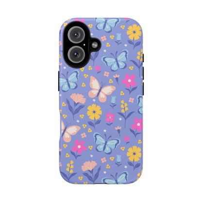 Lavender Butterflies: Tough Phone Case for iPhone, Samsung Galaxy and Google Pixel