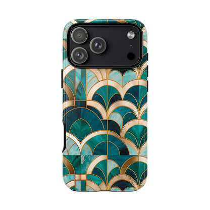 Emerald Deco: Vintage Plush Phone Case for iPhone, Samsung Galaxy and Google Pixel devices