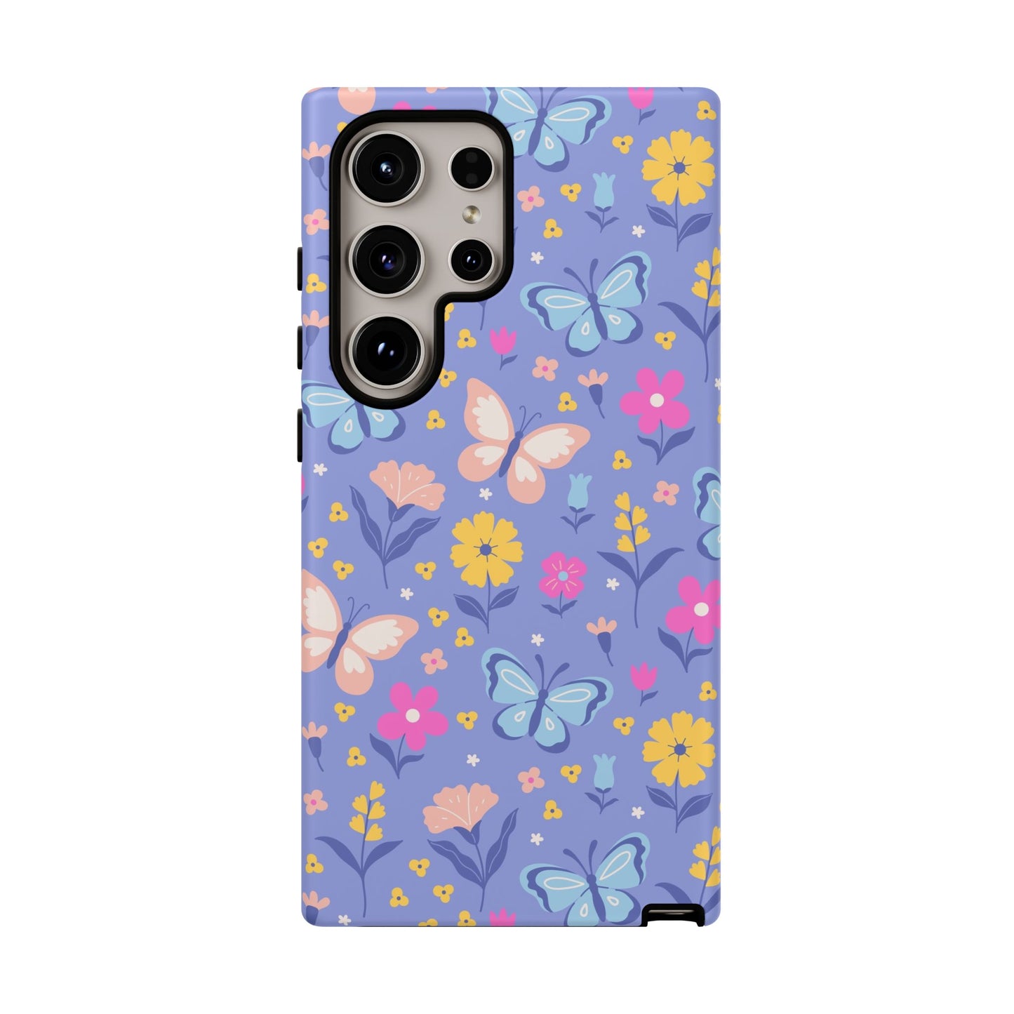 Lavender Butterflies: Tough Cases for iPhone, Samsung Galaxy and Google Pixel