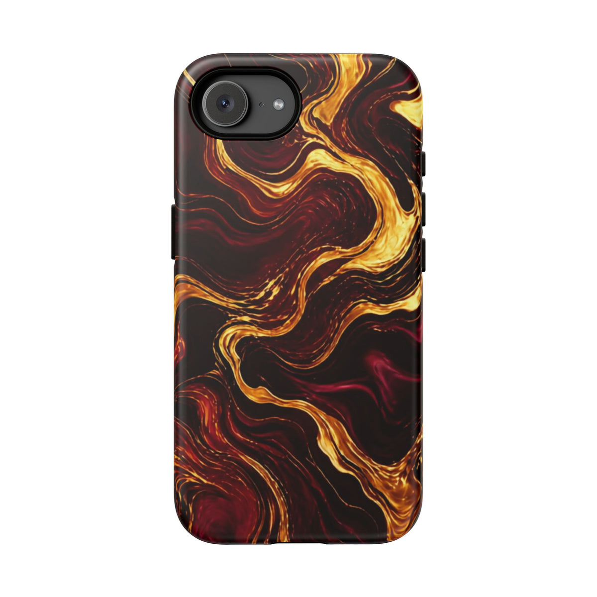 Molten Gold and Maroon Waves: Elegant Phone Case for iPhone, Samsung Galaxy and Google Pixel devices