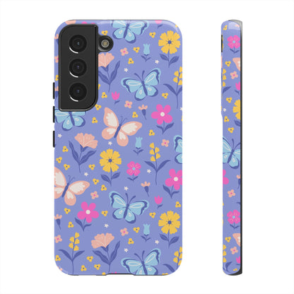 Lavender Butterflies: Tough Cases for iPhone, Samsung Galaxy and Google Pixel