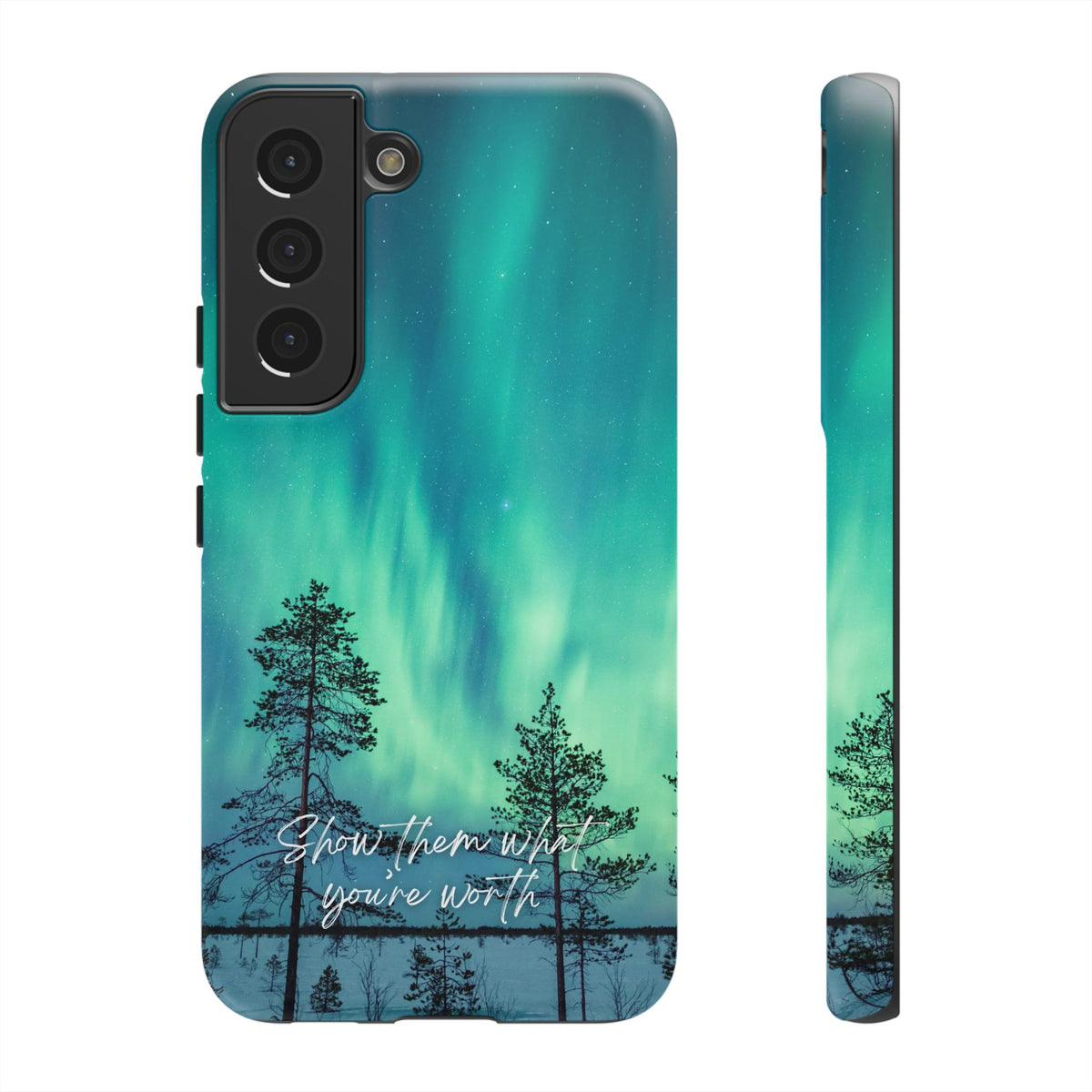 Show Them What You're Worth: Aurora Borealis-Inspired phone case for iPhone, Samsung Galaxy and Pixel devices