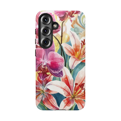 Hibiscus & Orchid Bloom Case: Floral Beauty for Your Samsung Galaxy S Series